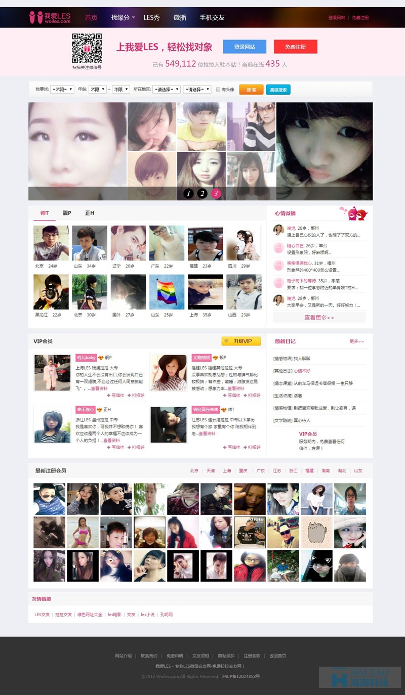 我愛LES網社交網站建設優秀案例